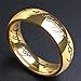 King Will Magic 7mm Titanium Ring Gold Plated Lord of Rings Comfort Fit Wedding Band for Men Women