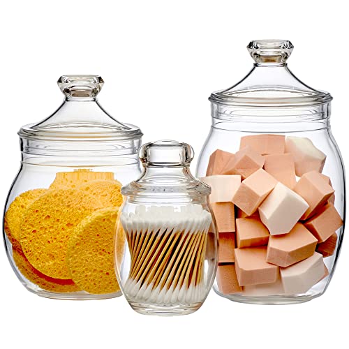 Amazing Abby Kiss Acrylic Bathroom Canisters (3Piece Set), Plastic