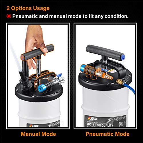 EWK 6.5L Oil Extractor Pump Pneumatic Fluid Evacuator Vacuum Extraction