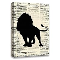 Canvas Wall Art Animal On The Newspaper Canvas Prints Home Artwork Decoration for Living Room,Bedroom - 12x18 inches