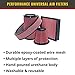 Airaid 700-458 Universal Clamp-On Air Filter: Round Tapered; 4 in (102 mm) Flange ID; 7 in (178 mm) Height; 7 in (178 mm) Base; 4.625 in (117 mm) Top