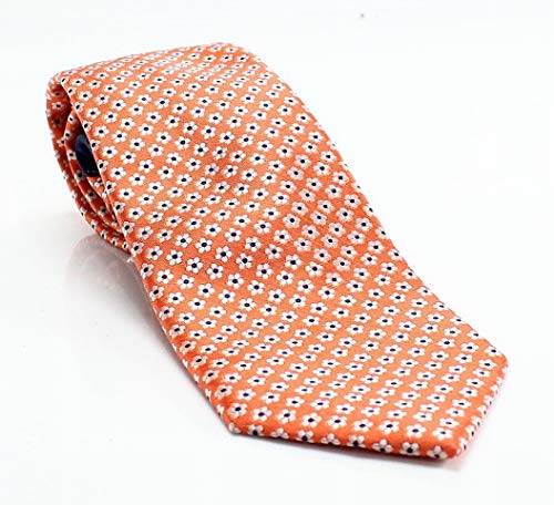 Tommy Hilfiger Men's Flower Club Tie, Orange, One Size