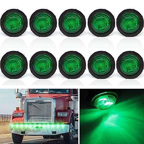 Green LED Marker Lights 10V30V, 3/4" HGV Trucks British Trucking