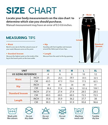 FETY Women's High Waist Leggings Full-Length Yoga Pants with Side/Hidden Pockets, Tummy Control Workout Running 4 Way Stretch Pants for Women