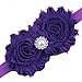 Miugle Baby Girls Headbands with Bows (Navy Blue)