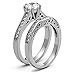 FlameReflection Round Cut Aaa Cz Cubic Zirconia High Polish Stainless Steel Wedding Ring Set Women Size 5-10 SPJ