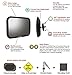 New [2017 Model] Luxury Baby Backseat Mirror - View Infant in Rear Facing Car Seat - Shatterproof, Fully Assembled, Crash Tested and Certified - Inc. Bundle: Cling Sunshades and More
