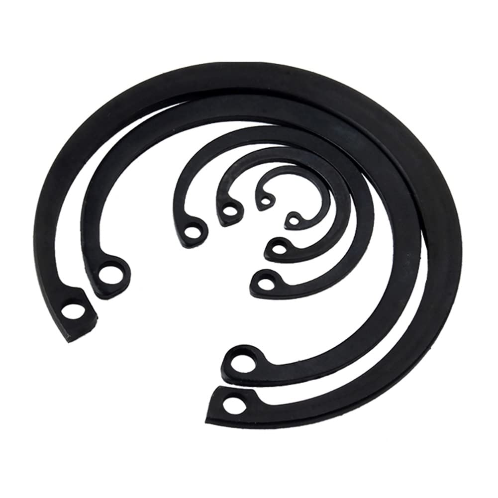 CONPHERON Manganese Steel Internal Circlip Snap Ring Clips Shaft Retaining Rings C-Clip Retaining Clip Ring for Hole, 14mm, 100 pcs