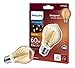 Philips LED Amber Glass A19 Dimmable Vintage Filament Light Bulb: 350-Lumen, 2000 Kelvin, 4.5-Watt (60-Watt Equivalent) E26 Base, Amber, 1-Pack