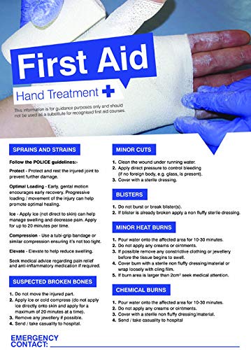Caledonia Signs 55903 First Aid Hands Poster, 420 mm x 594 mm