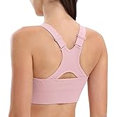Wellyustyle Women's Criss-Cross Back Sports Bra High Support Removable Pads Yoga Workout Tank Tops