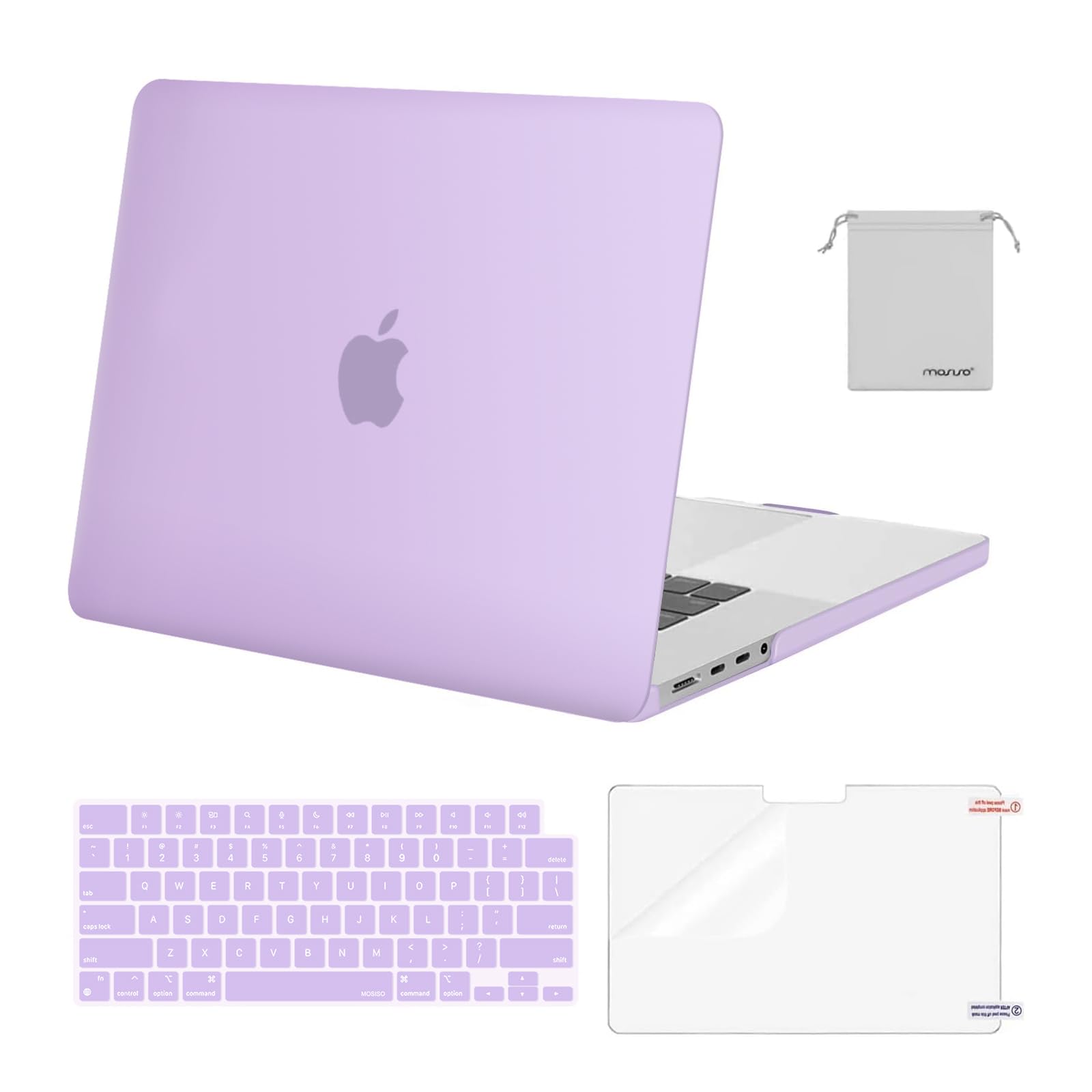 Photo 1 of ***FACTORY SEALED***MOSISO Compatible with MacBook Pro 16 inch Case 2026 2025 2024 2023 2022 2021 M4 M3 M2 M1 A3403 A3186 A2991 A2780 A2485 Pro Max, Plastic Hard Shell&Keyboard Cover&Screen Film&Pouch, Light Purple