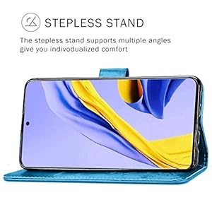 TANYO Custodia Adatto per Oppo A53s, Retro Flowers Design Pattern Custodia, PU/TPU Pelle Cover, [Carta Fessura… - immagine 5