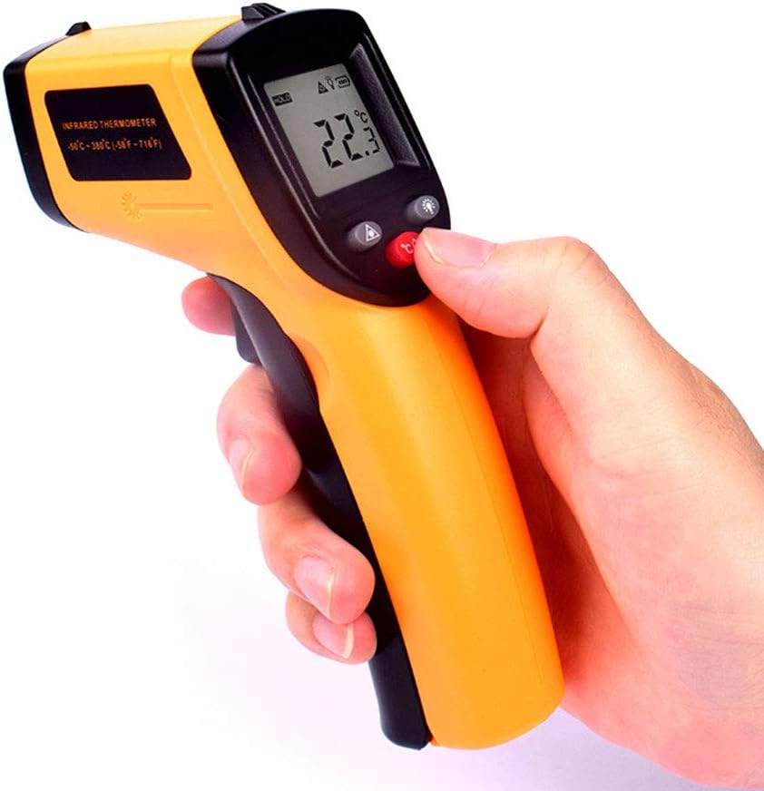 YBZS Oral Thermometer, with LCD Non-Contact Digital Laser Infrared Thermometer, -50 ° C -380 ° C Temperature Gun with Low Battery Indicator Does Not Include AAA Battery