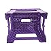 Dporticus 8 Inch Super Strong Folding Step Stool with Handle 300 LB Capacity for Adults, Toddlers and Kids, Kitchen, Garden, Bathroom Purple