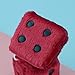 WINOMO 2.8 Inch Red Fuzzy Dice Auto Car Rearview Mirror Hanging Accessories for Car Decoration