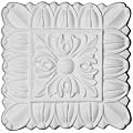 Ekena Millwork ROS06X06BA 6 1/8 inch W x 6 1/8 inch H x 7/8 inch P Baltimore Rosette,,, White