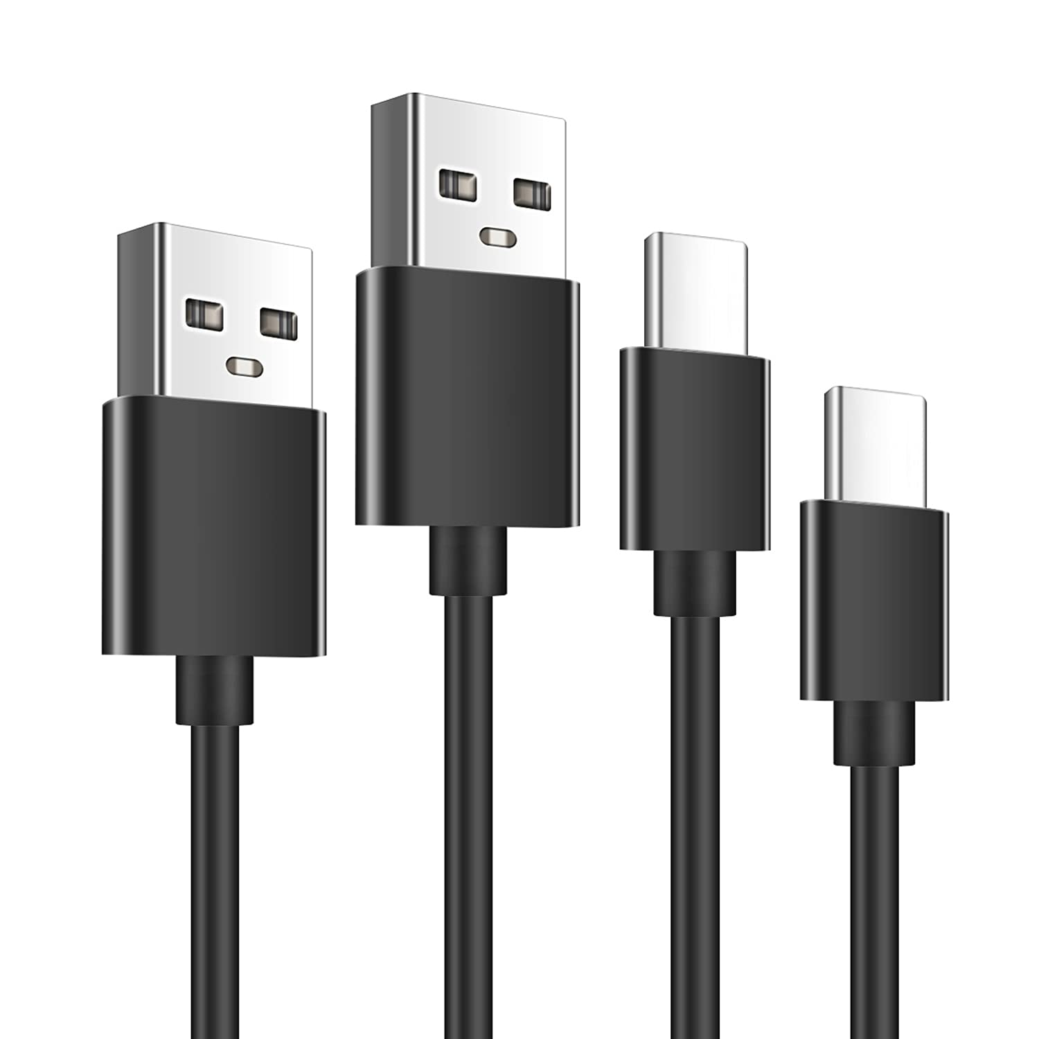 2 Packs Type C Cable for Motorola Droid Z/Z Force/Z Play Amazon Fire TV Stick, New Fire HD 8 HD 10(Made after 2019) Charger Cords for Android Phone AC/DC Home Wall Adapter Cable