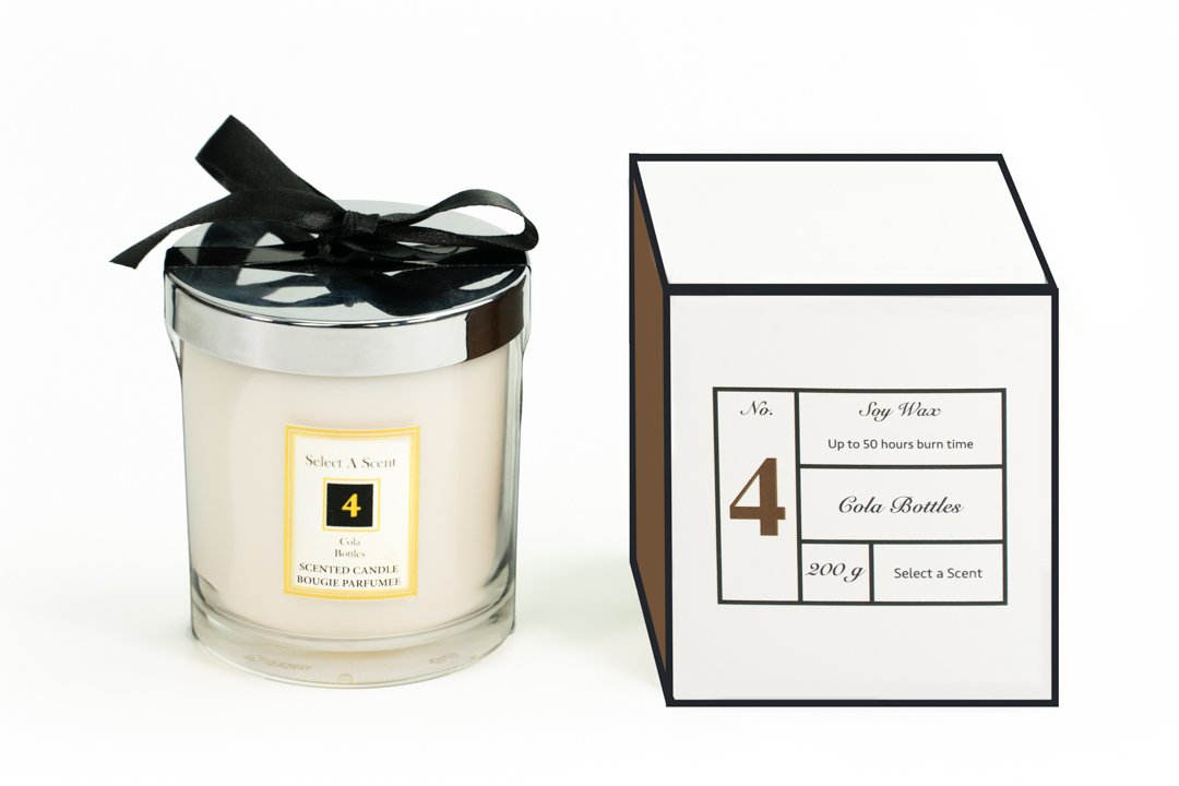 COLA BOTTLE SCENTED CANDLE | NATURAL WAX | SELECT A SCENT | 50 HOUR BURN TIME | SCENTED CANDLE