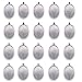IGOGO 20 PCS Oval Pendant Trays Pendant Blanks Cameo Bezel Cabochon Settings - 30x40 mm Silver Color