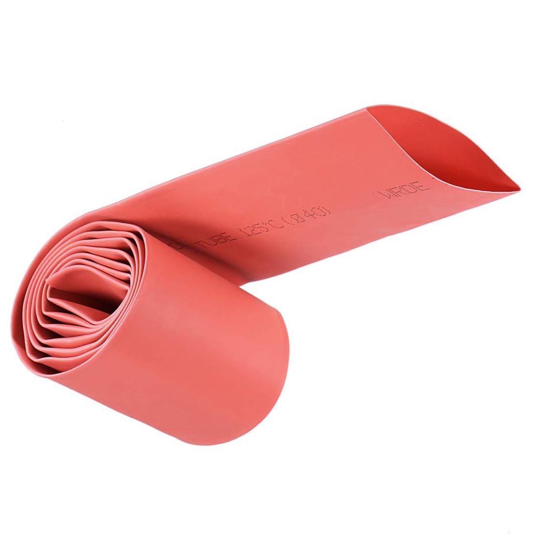 Unifizz Heat Shrink Tubing 40mm Dia 66mm Flat Width 2:1 Ratio Shrinkable Tube Cable Sleeve 1m - Red