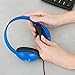 Egghead Heavy Duty Kids’ Headphone w/Tangle-Free Cord, Blue