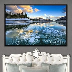 signwin Framed Canvas Wall Art Calming Waters Aerial...