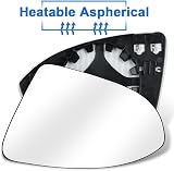 URAQT Right Heated Wing Mirror Glass for VW Golf MK7 2013-2020 Convex Aspherical view 2
