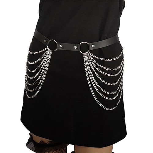 Punk Waist Chain Belt Leather Body Chains Sexy Gothic For Women