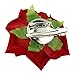 QtGirl Fabric Rose Hair Clips Flower Brooch for Women Teens at Party Ball Wedding (Red)