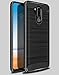 C&U LG G7 Case, LG G7 ThinQ Case, UCC Frosted Shield Luxury Slim TPU Bumper Cover Carbon Fiber Design and Anti-Scratch and Non-Slip Case Cover for LG G7 (Black)