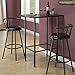 Monarch Specialties Metal Space Saver Bar Table, 24 by 36-Inch, Cappuccino/Black, 36