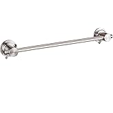 JiePai 24 inch Suction Cup Towel Bar Brushed Nickel,Bath Shower Towel Holder Shower Door Adhesive Towel Bar Suction Towel Rack (Brushed Nickel, 24inch)
