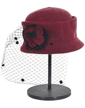 Vintage Wool Blend Felt Cloche Winter Hat Zs-z0001