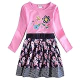 Novatx Long Sleeve Cotton Baby Girl Dress H6241 Pink