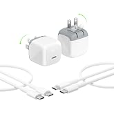 Belkin 45W Compact USB C Charger Block, 2 Pack, Fast Charging for Travel | PD 3.1, PPS, Travel Charger, Chromebook, iPad, iPhone 17, Samsung Galaxy, Pixel, Foldable Prongs, 3.3 ft Cables Included