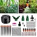 Homga Irrigation Drip Kit, Adjustable Automatic Micro Garden Irrigation System, Blank Distribution Tubing Hose Atomizing Nozzles Drippers Watering Drip Kit (75ft/20M)