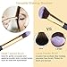 Premium Makeup Brush Set, 12pcs Cosmetic Brushes for Foundation Blending Blush Eyebrow Concealer Eye Shadow, Metal Eyelash Comb Included, Cruelty Free Synthetic Fiber Bristles Golden Black