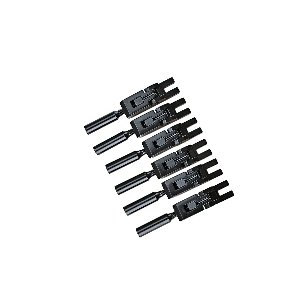 Alnicov 6Pcs Bridge Saddles Locking String Screws 3 Heights for Electric Guitar Replacement Accessories,Black