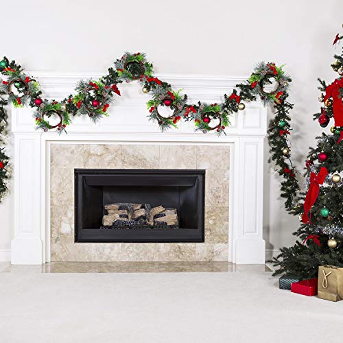 6 Pieces Christmas Candle Ring Artificial Berry Candle Rings with Pine Cones Small Wreaths for Home, Wedding, Living… - Image 7