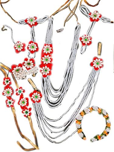 USHA BENTEX Red Rose Flower Jewellery for Baby Shower