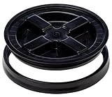 The Gamma Seal Lid, Black, 40 lbs (FITS A 3.5-7 GAL. BUCKET)