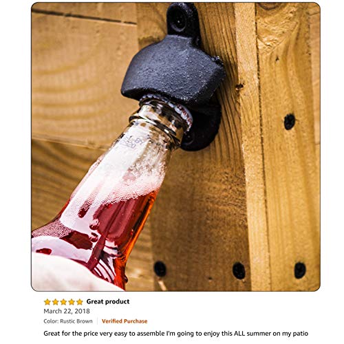 Rustic Outdoor Beverage Cooler for Patio 45 Qt. Rustic Brown