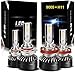 AUSI H11/H8/H9 Low Beam 9005/HB3 High Beam LED Headlight Bulbs Combo Package Kit with Fan CSP Chips 6000K Xenon white IP65 - (4 Pack)