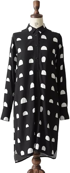 Amazon Co Jp マリメッコ Marimekko Italia イタリア Venezia シャツワンピース 1 36 M Black White Col 99 服 ファッション小物