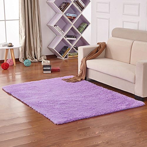 CUTI Anti-skid Living Room Bedroom Area Rug Kids Play Carpet for Hard Surface (24x47", Purple)