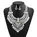 Thkmeet Bib Bohemian Ethnic Gypsy Coin Festival Statement Necklace and Earrings Set for Women Boho Jewelry