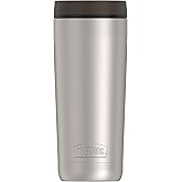 THERMOS ALTA SERIES Stainless Steel Tumbler 18 Ounce, Matte Steel/Espresso Black