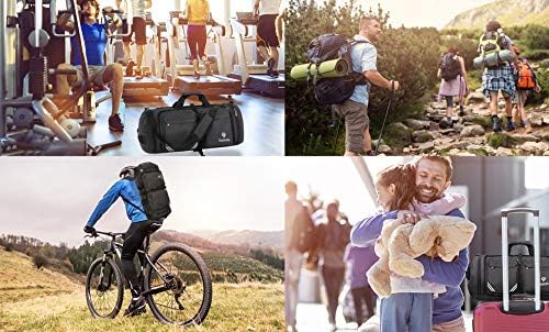 Eackrola Travel Duffel Bag,3-in-1 Foldable Duffle Bag Luggage Bag with Shoes Compartment Packable Weekender Bag for Men Women 55L Water-proof & Tear Resistant 8 Eackrola Travel Duffel Bag,3-in-1 Foldable Duffle Bag Luggage Bag with Shoes Compartment Packable Weekender Bag for Men Women 55L Water-proof & Tear Resistant