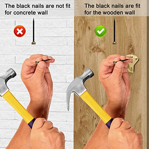 50lb Heavy Duty Picture Hanging Hooks, 20pcs Picture Hangers with Nails